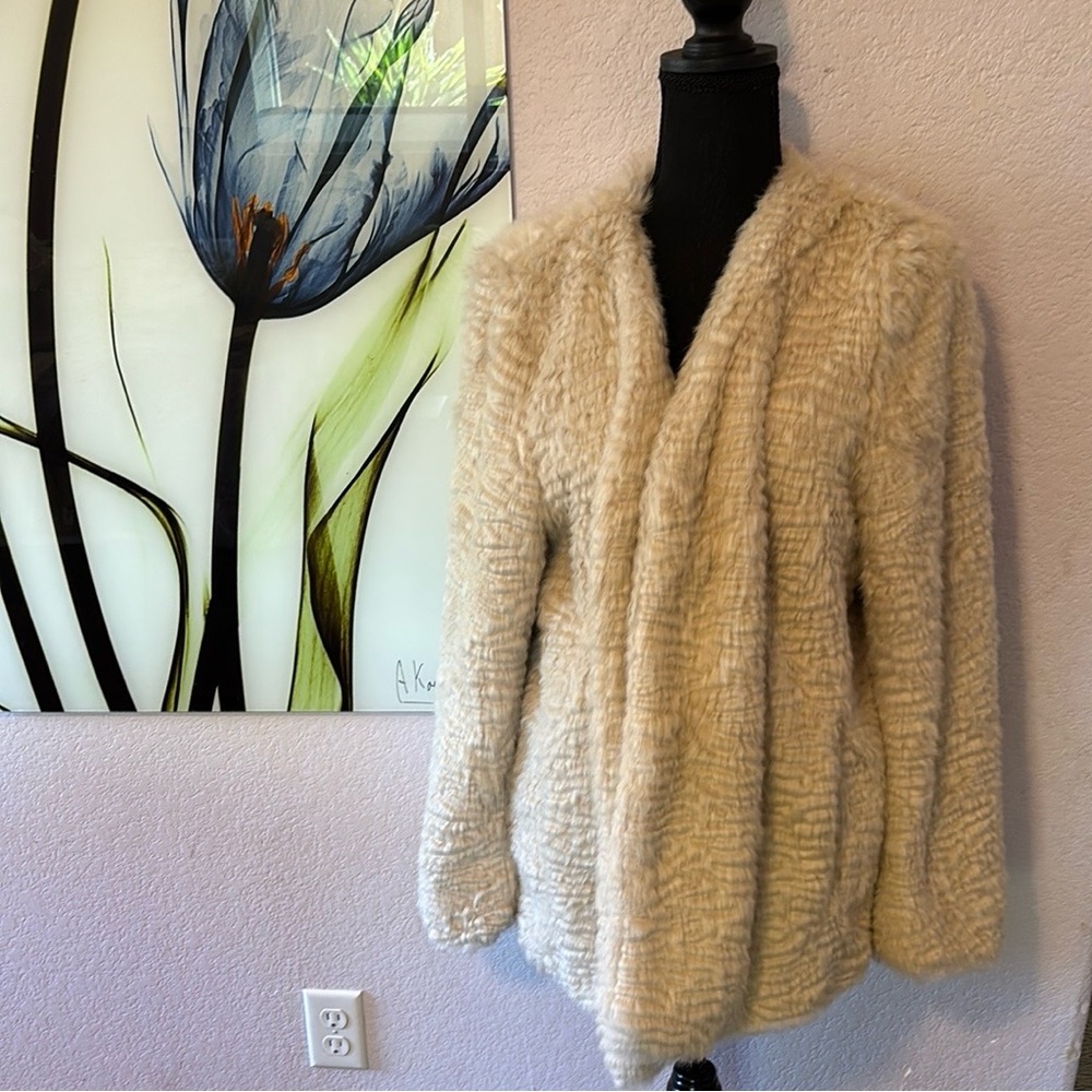 faux fur jacket size medium